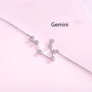 *NEW 925 Sterling Silver Zodiac Bracelet-Gemini